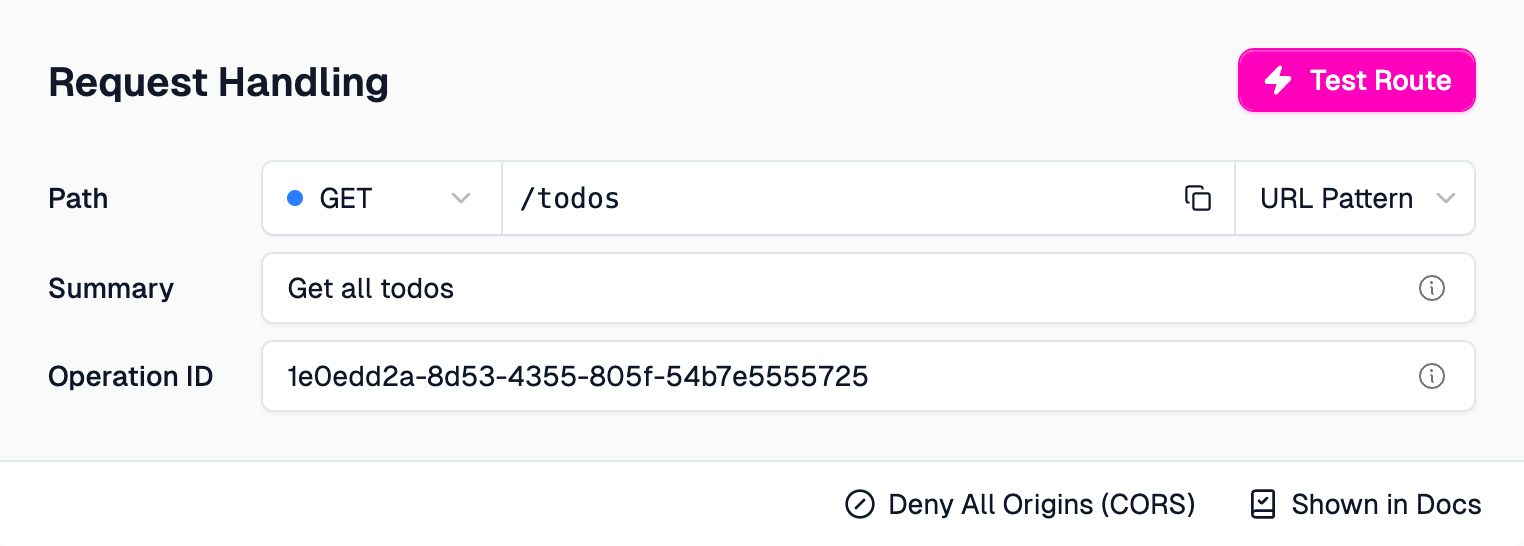 Creating a route in Zuplo