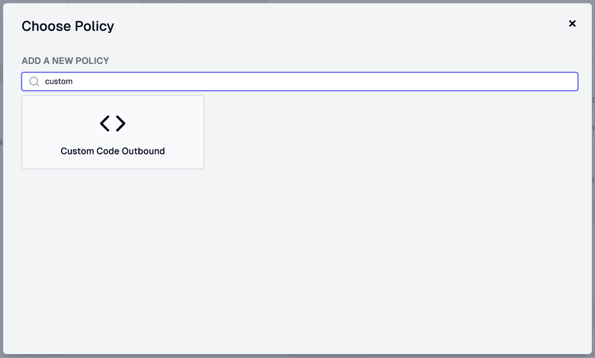Adding outbound policy