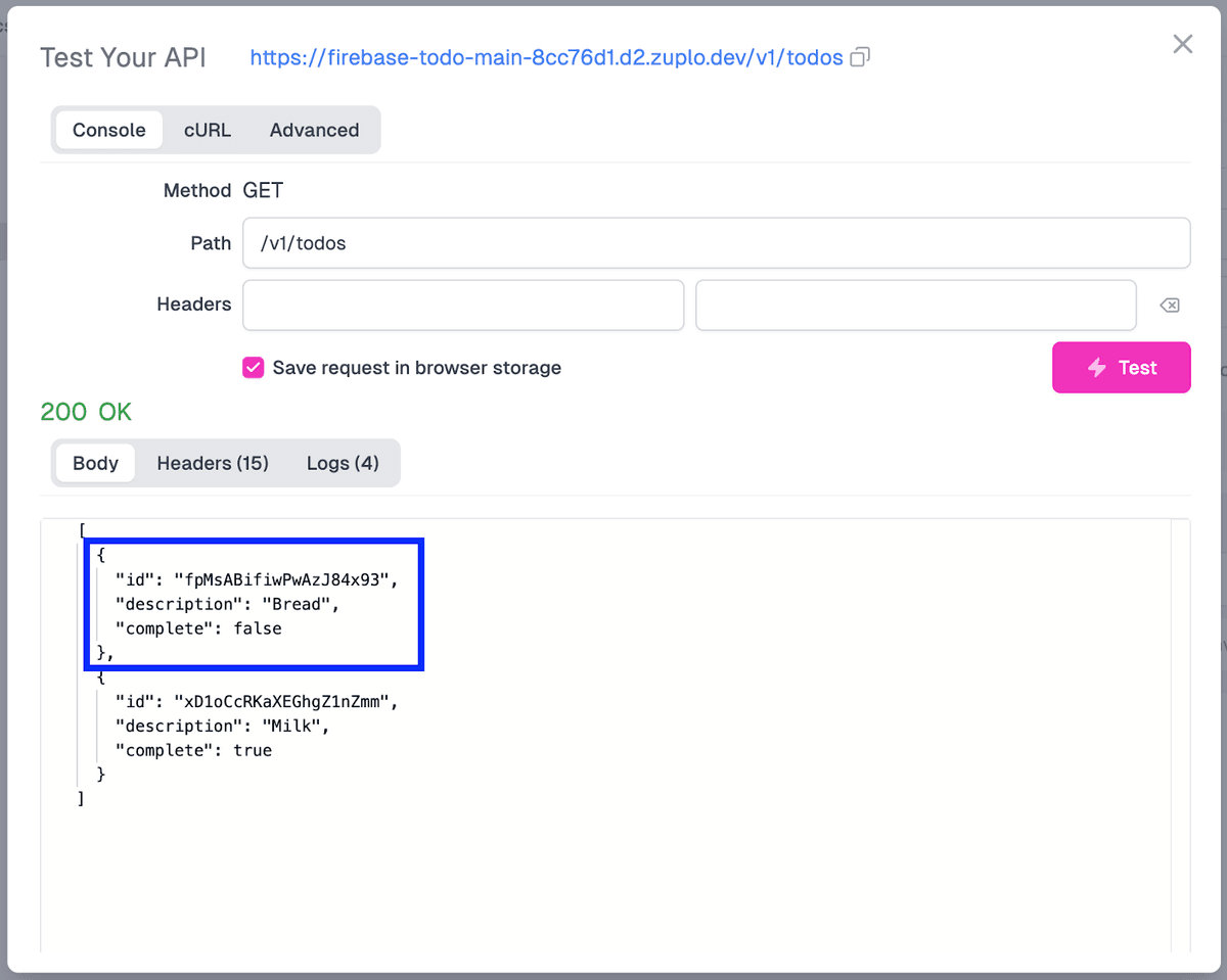 inspecting response body