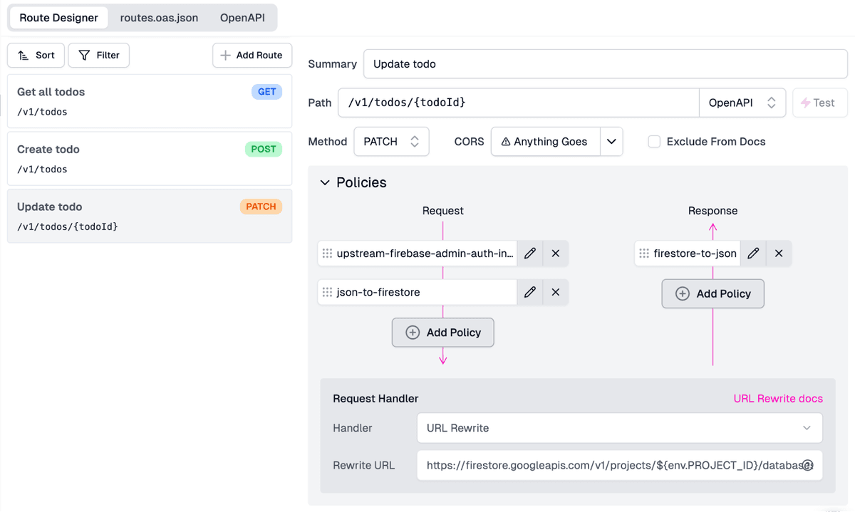 patch endpoint configuration