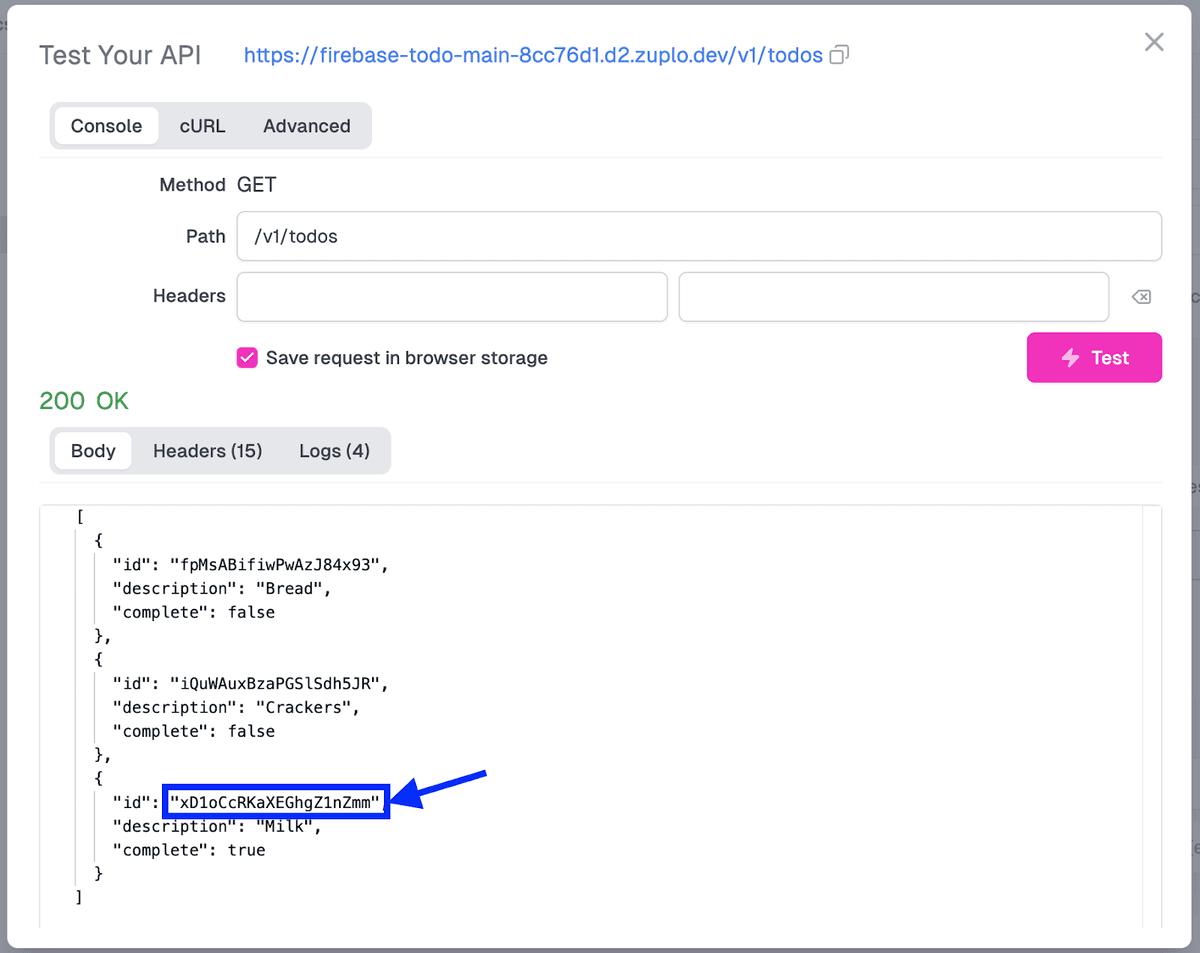testing patch endpoint