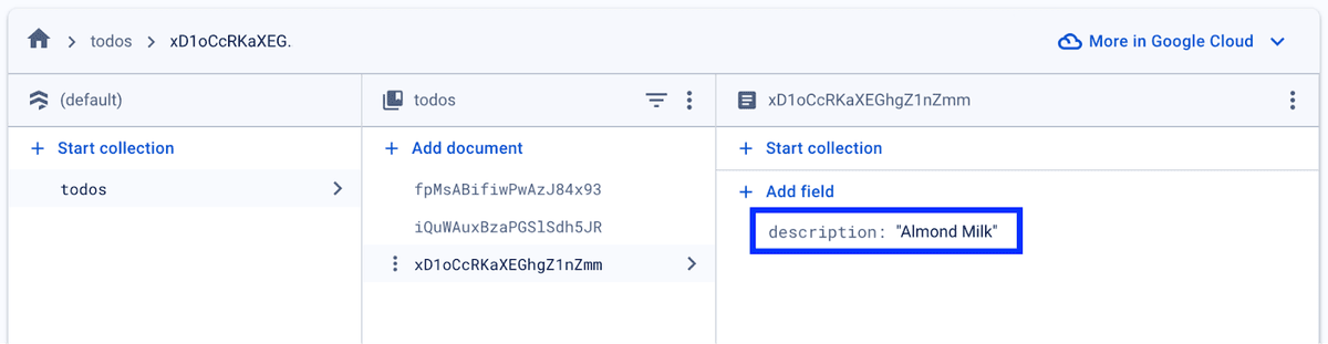Checking in firestore