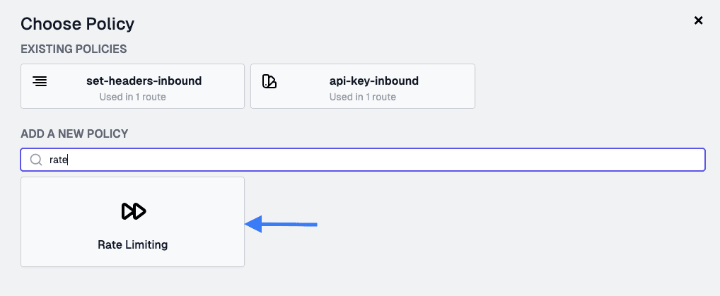 Add rate-limiting policy