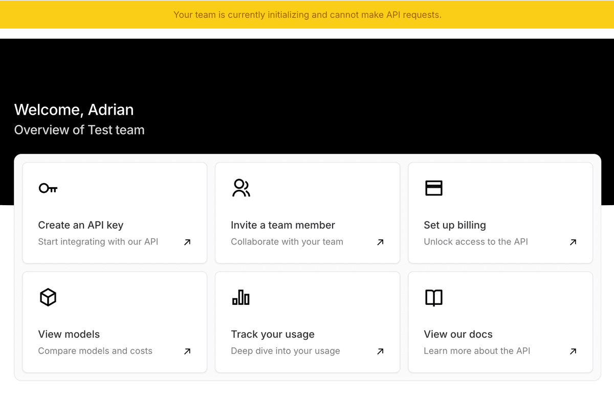 team is initializing