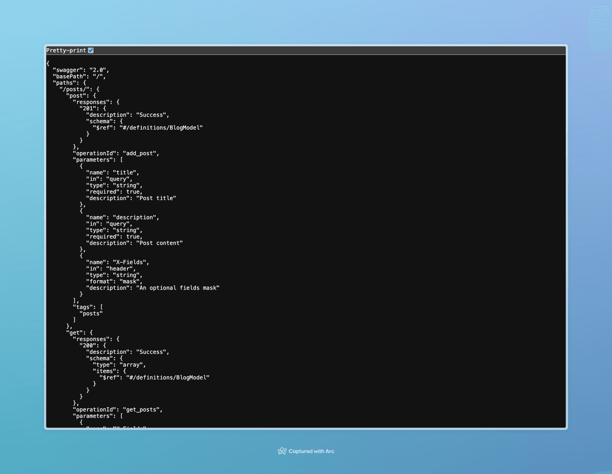 Getting the raw OpenAPI