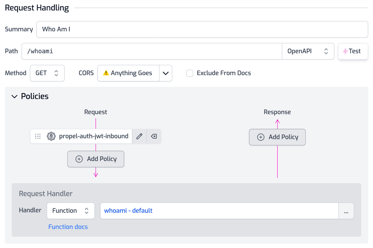 Route handler with PropelAuth