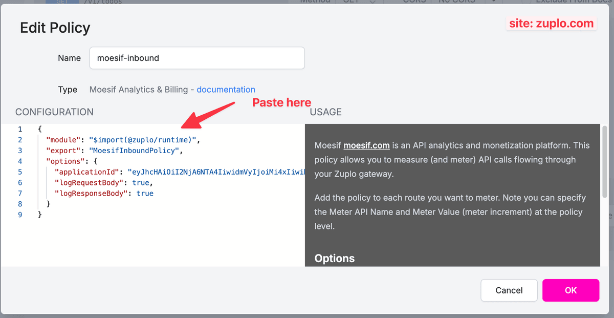 Paste config here