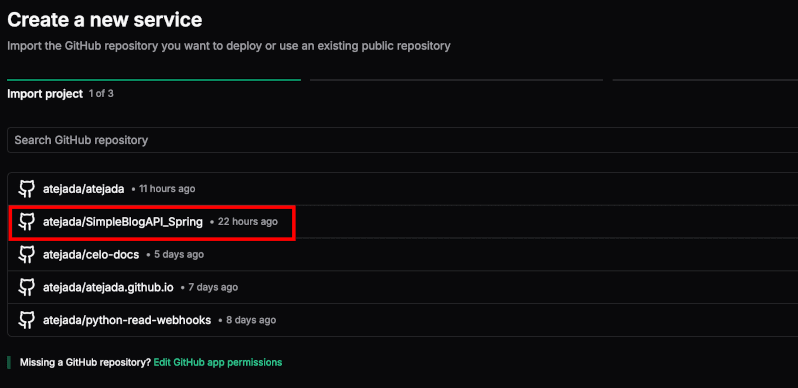 Create a new service