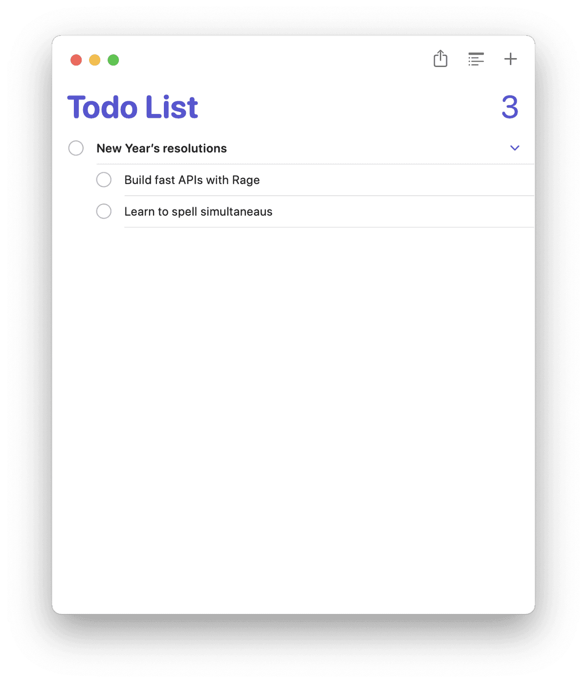 todo list