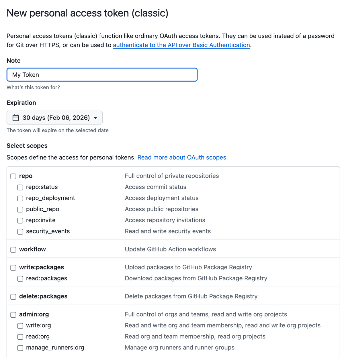 Github Token Management UI