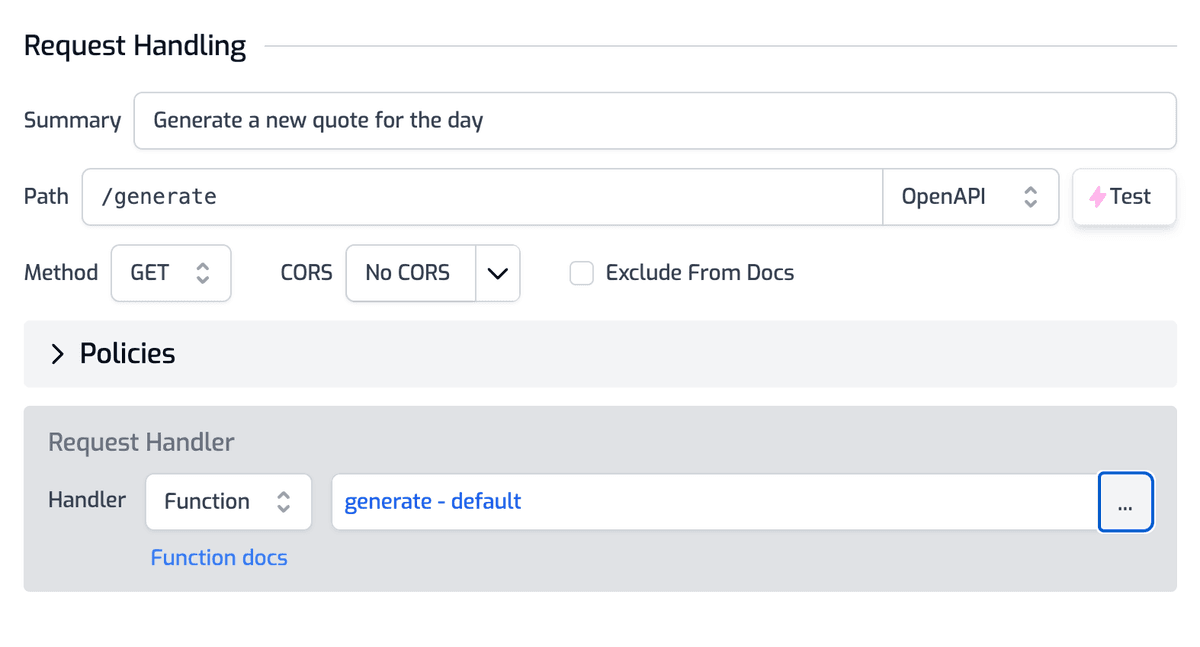 Request handler