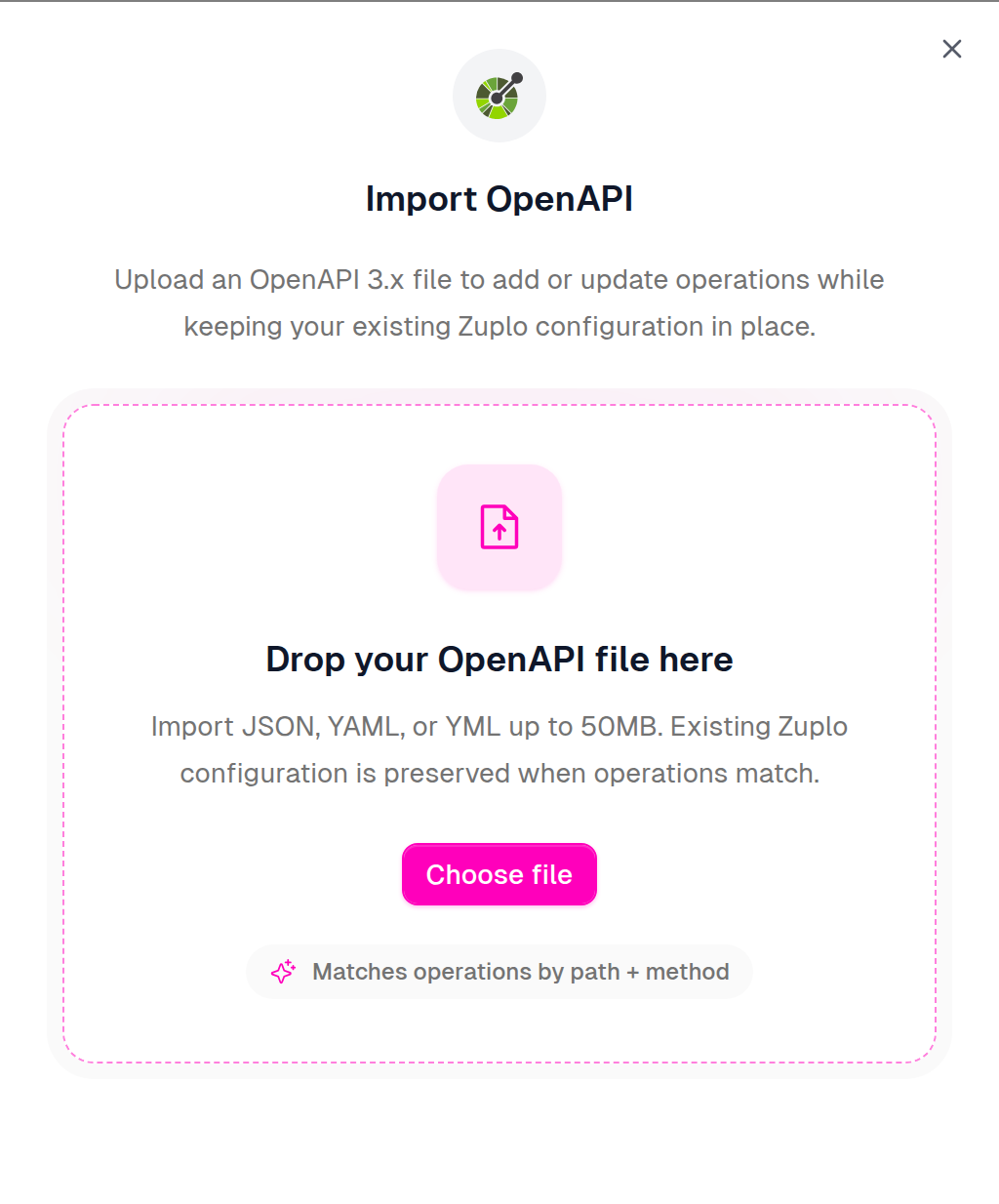 Import an OpenAPI file in the Route Designer