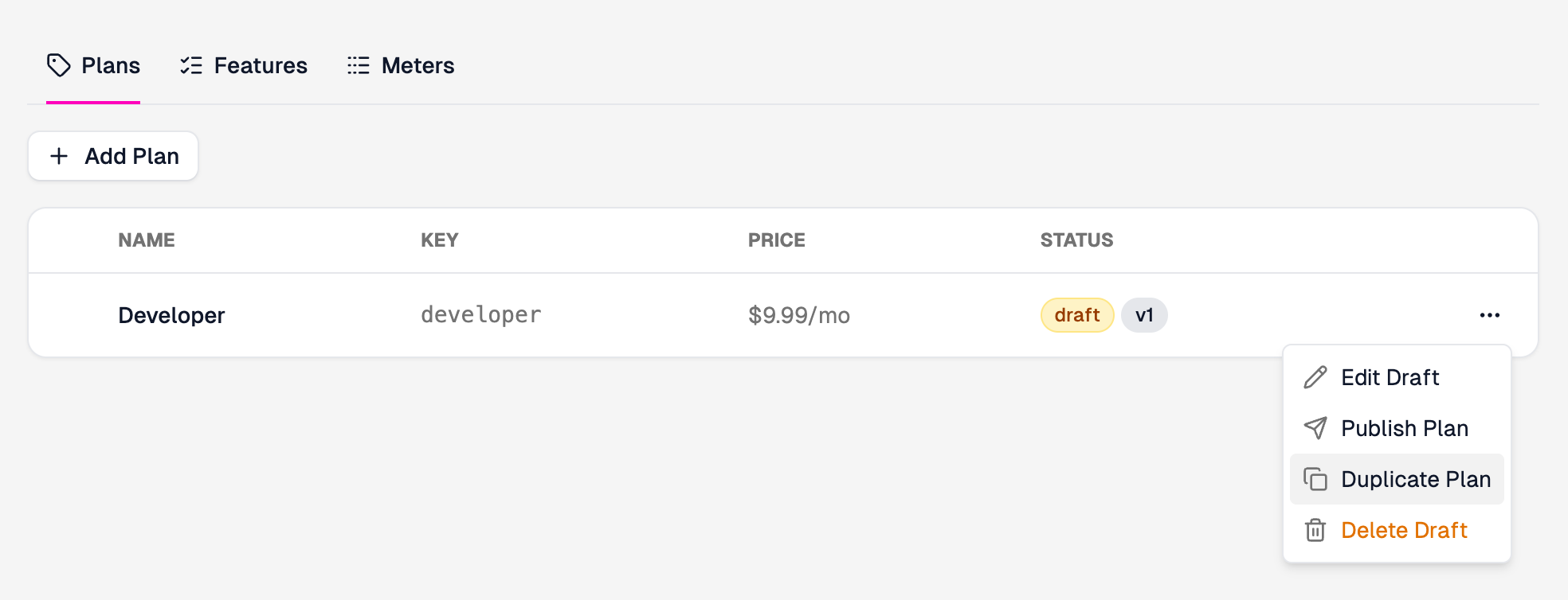 The duplicate plan feature is a huge time saver