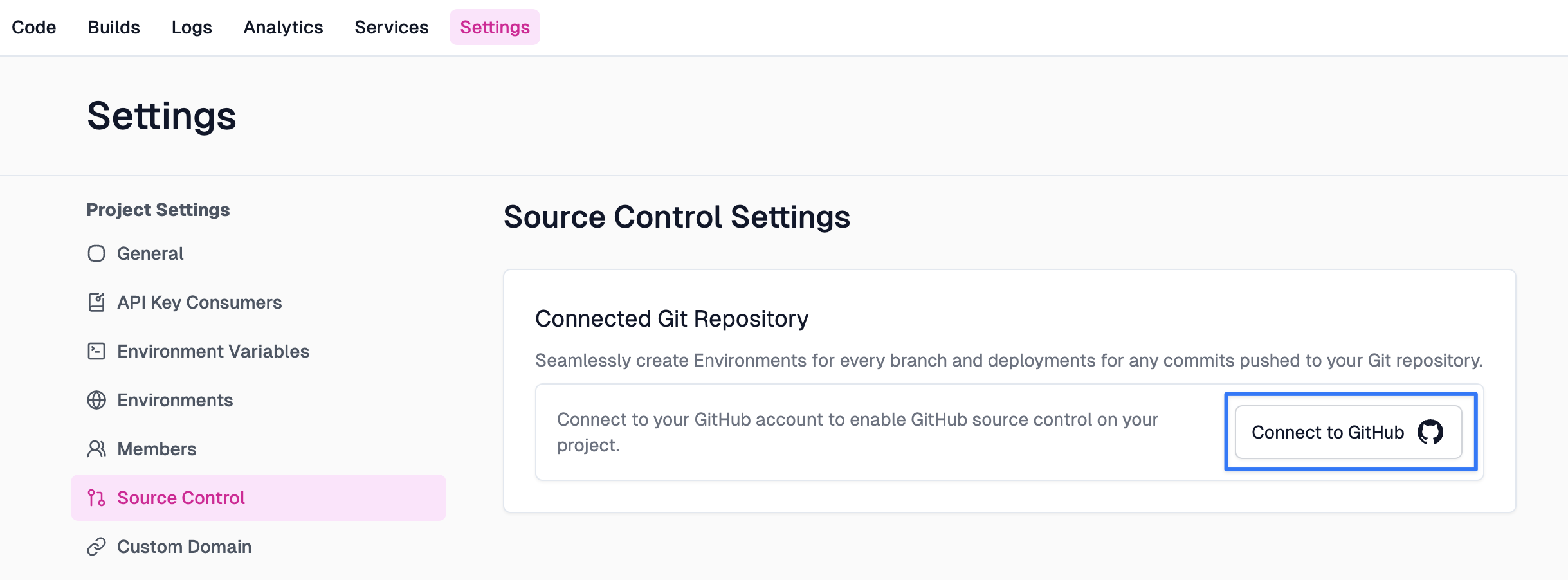 Connect Github