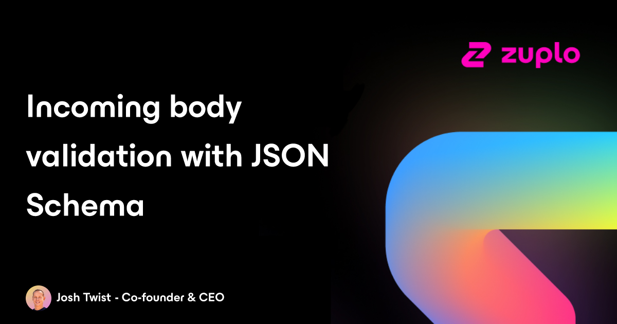Incoming body validation with JSON Schema